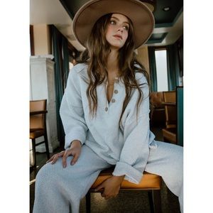 Free People Hailee Sweater Set in Cream